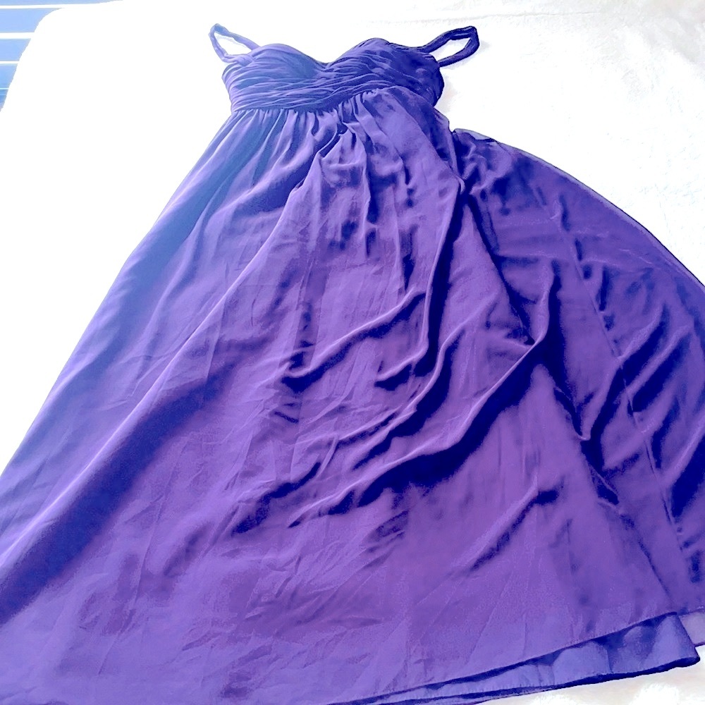 Bill Levkoff Plum Purple women’s Gown dress black tie wedding New with t…